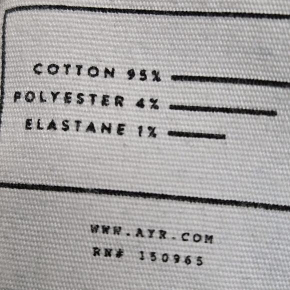 AYR Jeans Womens 26 Straight Leg Cropped Black Stretch Copper Tone Hardware USA - Picture 8 of 12